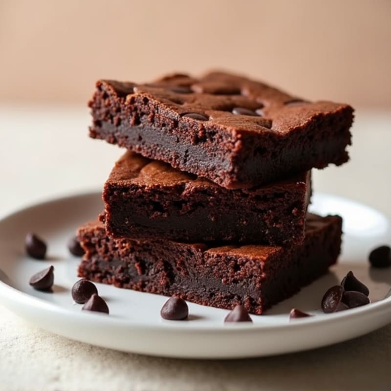 Fudgy Black Bean Brownies with Dark Chocolate