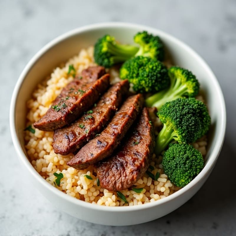 Ginger-Garlic Beef and Broccoli Rice Bowl