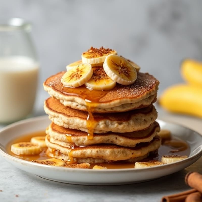 Protein-Packed Caramelized Banana Oat Pancakes