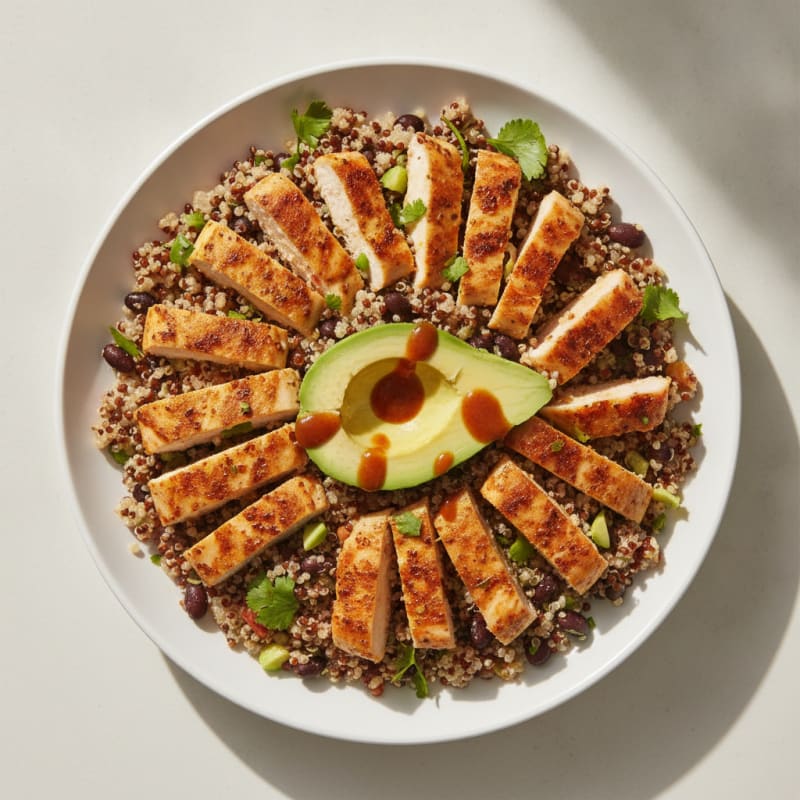 Spicy Chicken and Quinoa Snack Plate