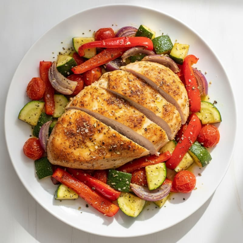 Mediterranean Herb-Roasted Chicken & Veggies