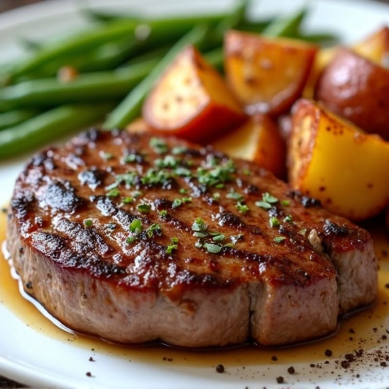 Pan-Seared Steak with Crispy Roasted Potatoes