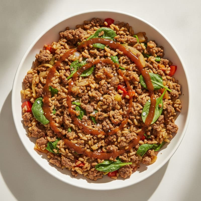 Beef and Brown Rice Skillet