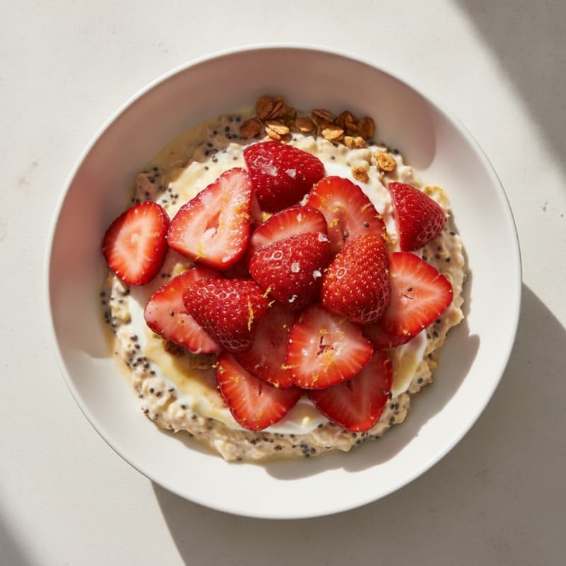 Strawberry Shortcake Overnight Oats