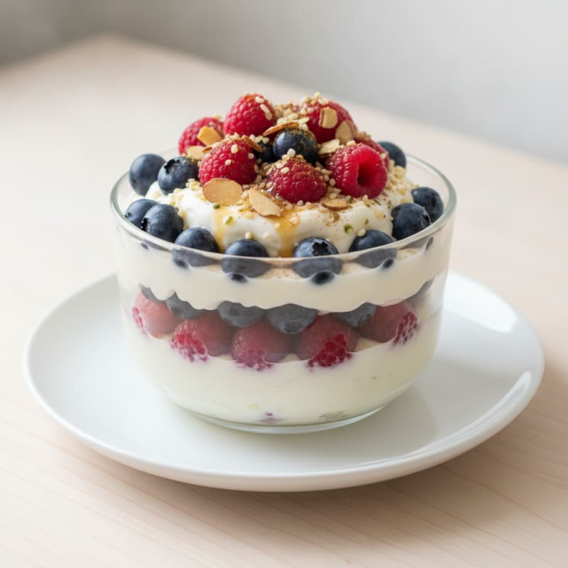 High-Protein Vanilla Berry Parfait