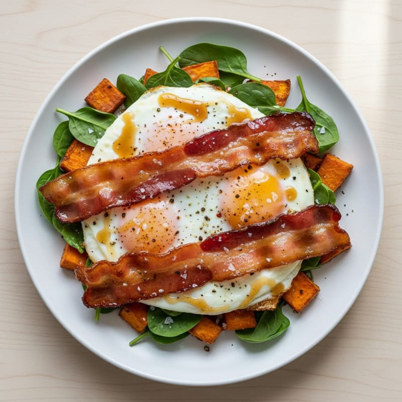 Golden Maple-Glazed Bacon & Egg Bake