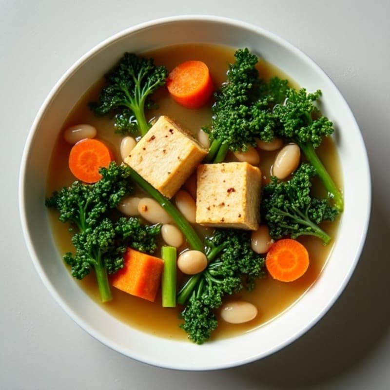 Wholesome Garlic Herb Kale and White Bean Soup
