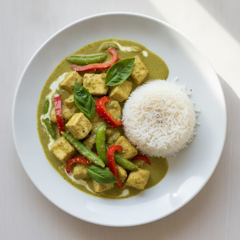 Green Curry Chicken with Jasmine Rice