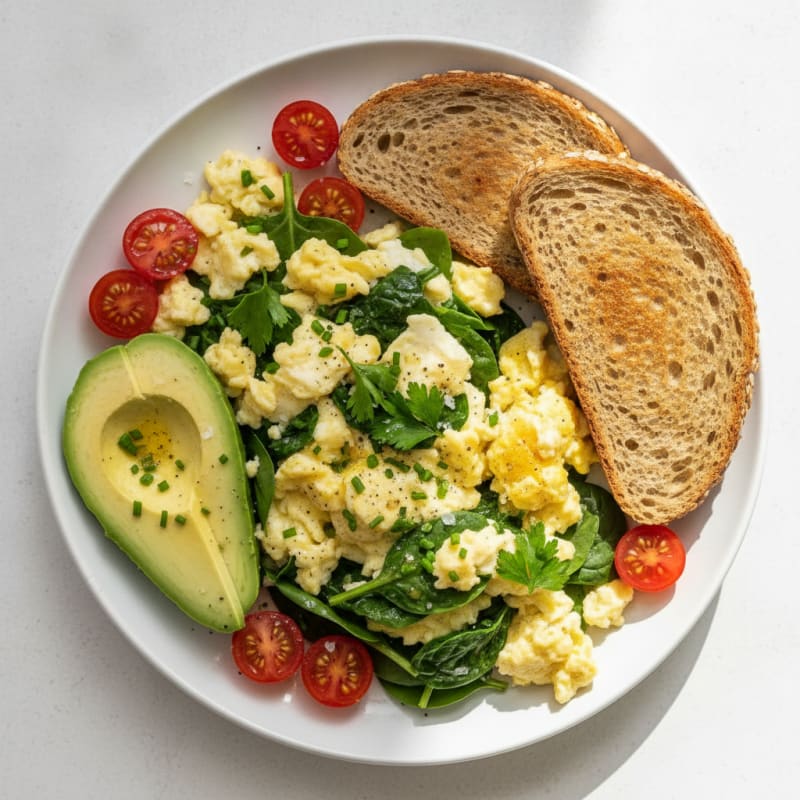 Fluffy Egg White Scramble with Herbs