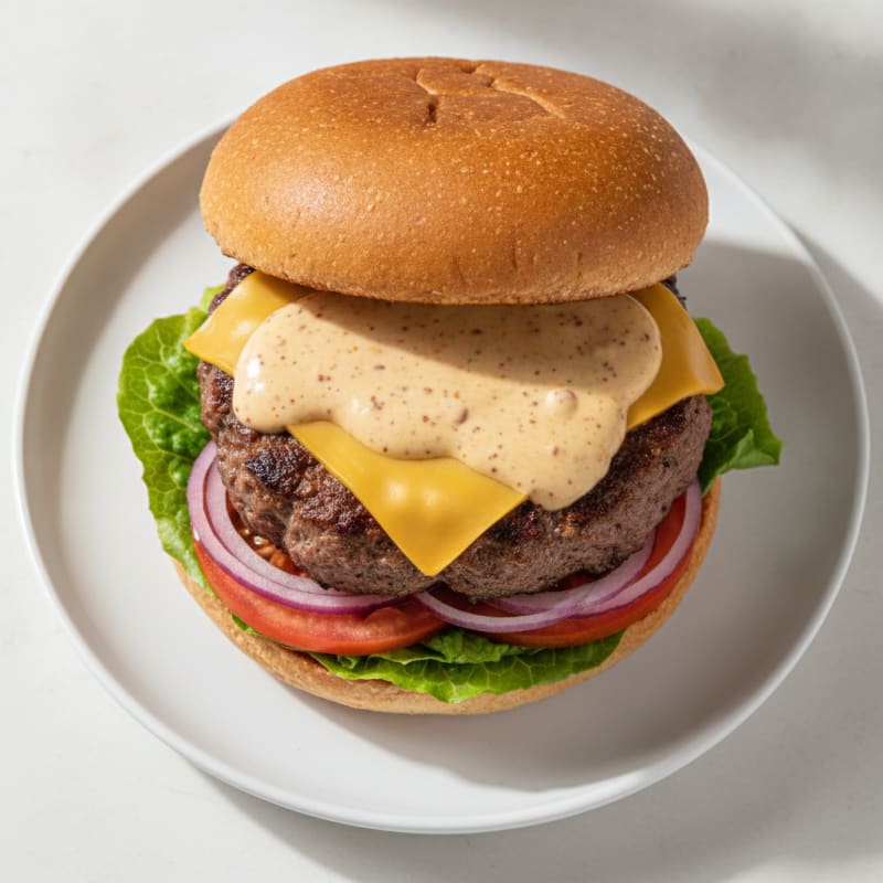 Classic Beef Cheeseburger with Secret Sauce