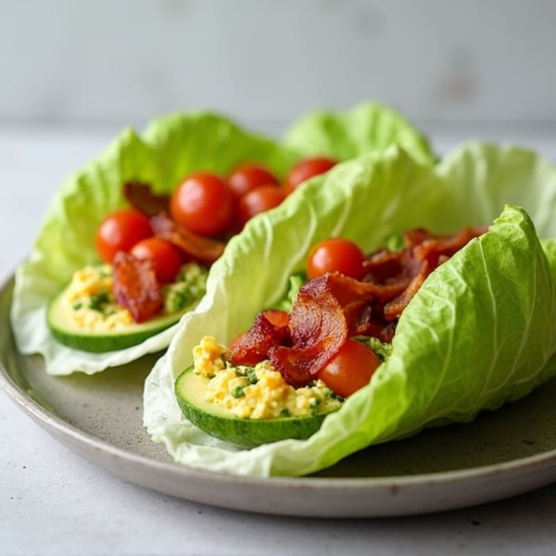 Crispy Bacon and Creamy Avocado Lettuce Wraps