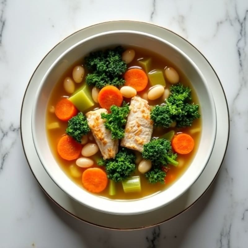 Hearty White Bean Chicken Kale Soup