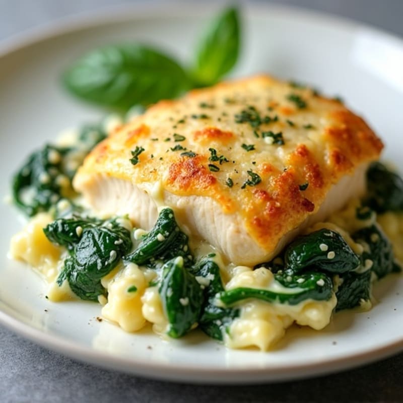 Creamy Spinach Artichoke Chicken Bake