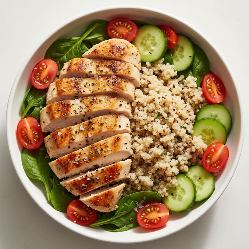 Lemon Herb Chicken and Quinoa Bowl