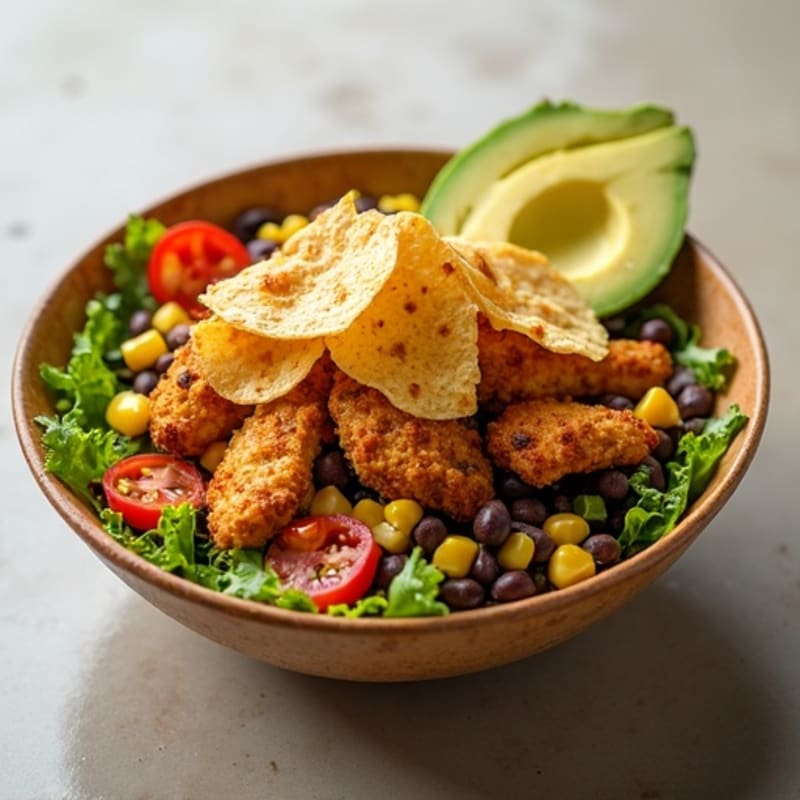 Crispy Southwest Chicken Tortilla Bowl