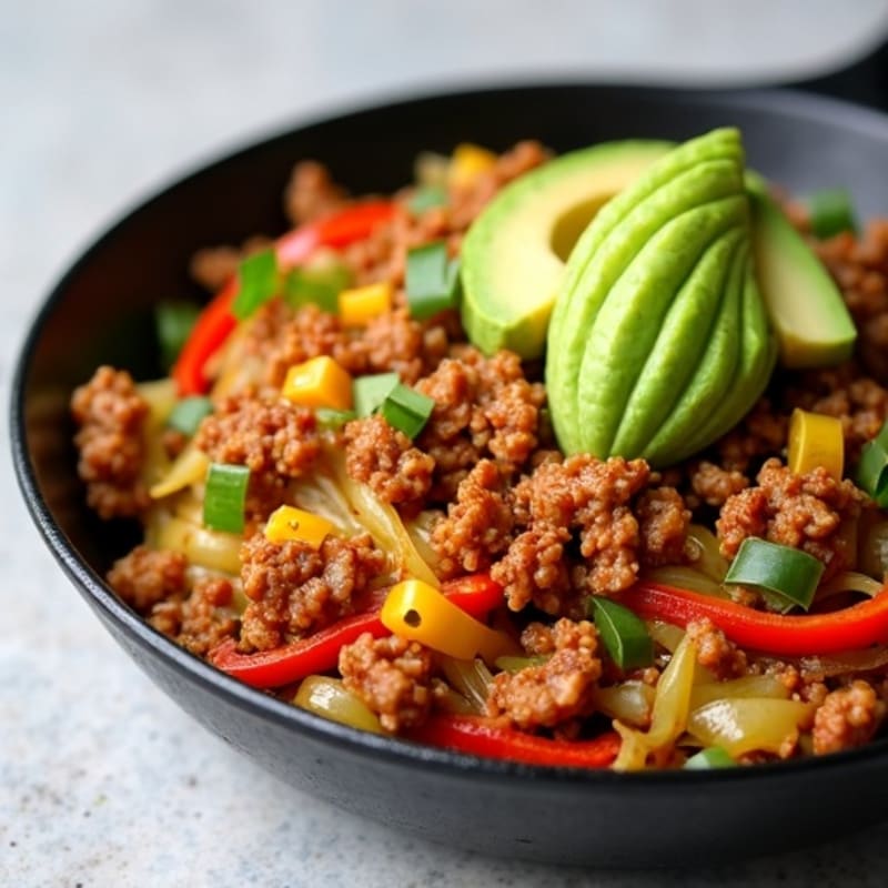Spiced Ground Turkey and Cabbage Skillet