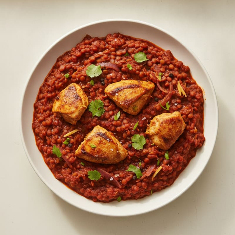 Spiced Ethiopian Chicken and Lentil Stew