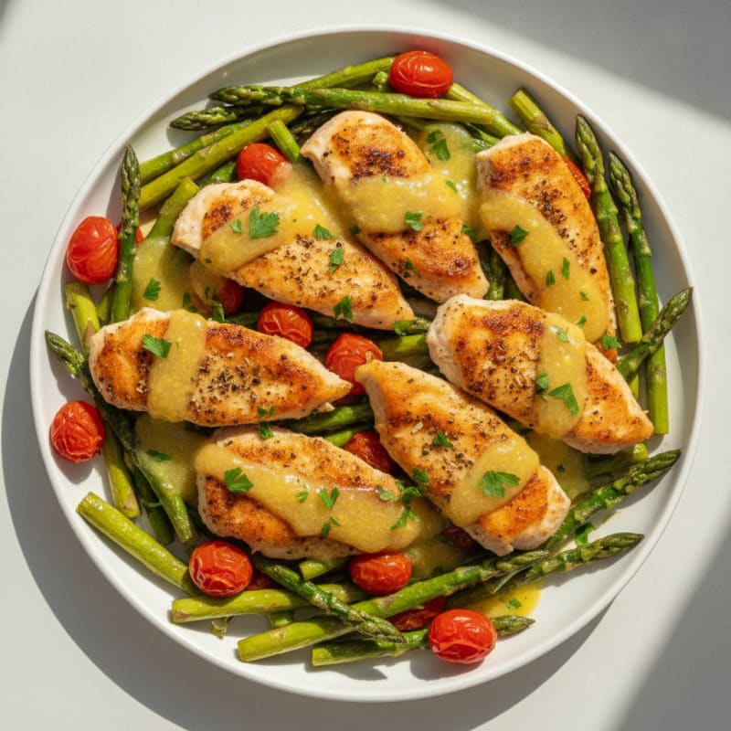 Sheet Pan Lemon Herb Chicken and Asparagus