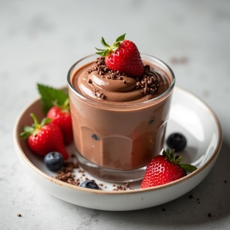 Silky Chocolate Protein Pudding with Greek Yogurt