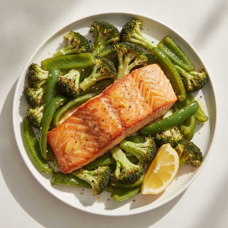 Pan-Seared Salmon with Roasted Vegetables