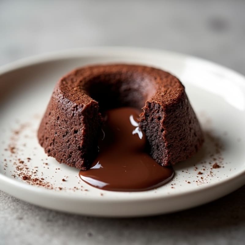 Protein-Rich Dark Chocolate Lava Cake