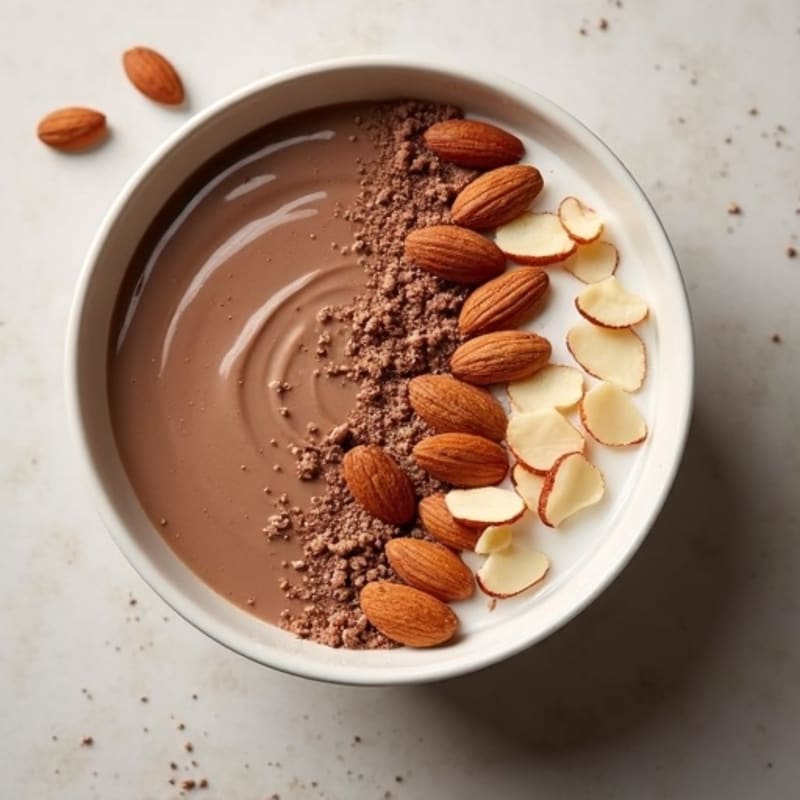 Creamy Chocolate Protein Bowl with Toasted Almonds