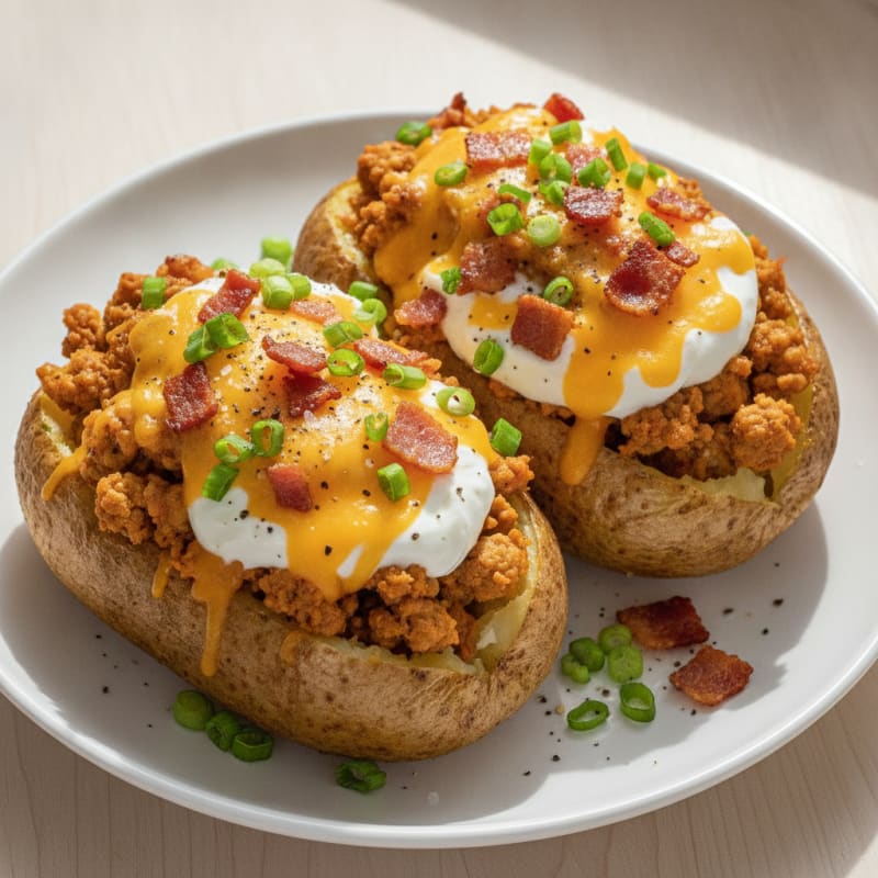 Bacon Cheddar Stuffed Potatoes