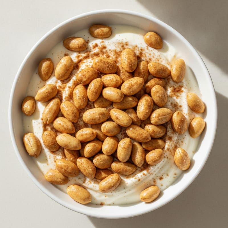 Creamy Vanilla Protein Yogurt with Roasted Peanuts