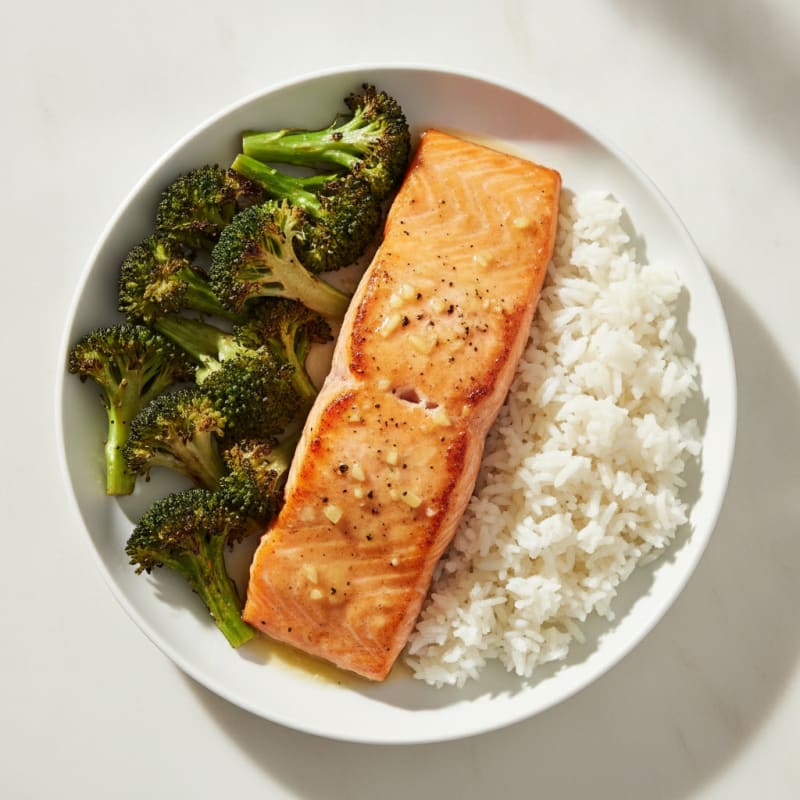 Baked Salmon with Roasted Broccoli