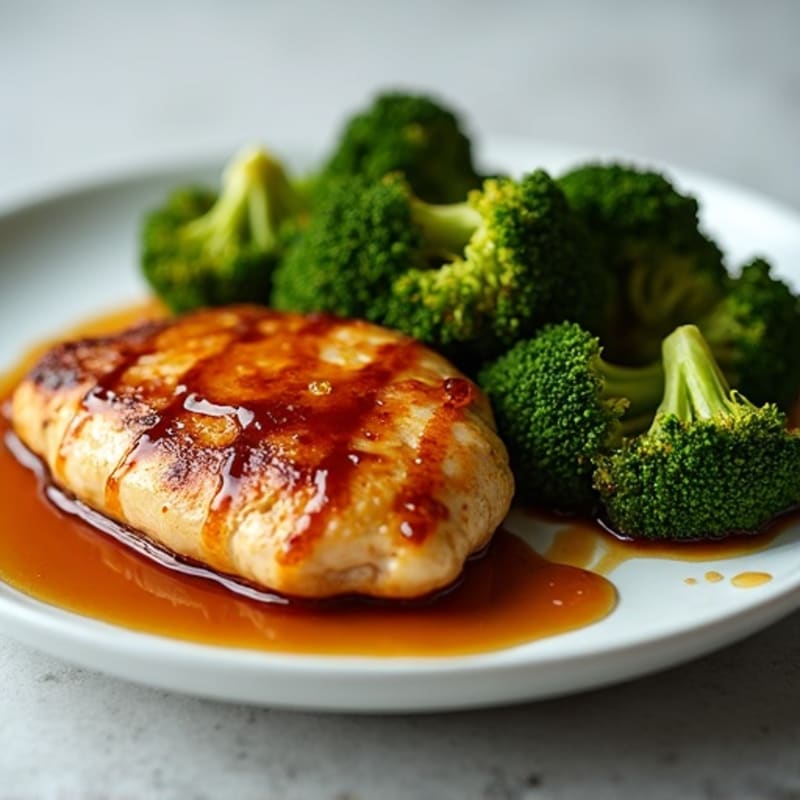 Pan-Seared Teriyaki Chicken with Roasted Broccoli
