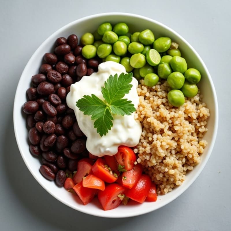 Fresh Black Bean Burrito Bowl with Creamy Avocado