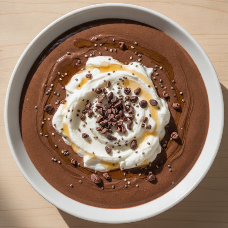 Silky Chocolate Protein Pudding with Greek Yogurt