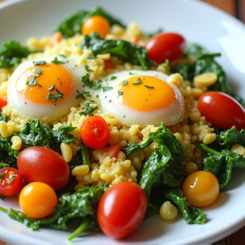 Fluffy Egg and Fresh Herb Veggie Scramble
