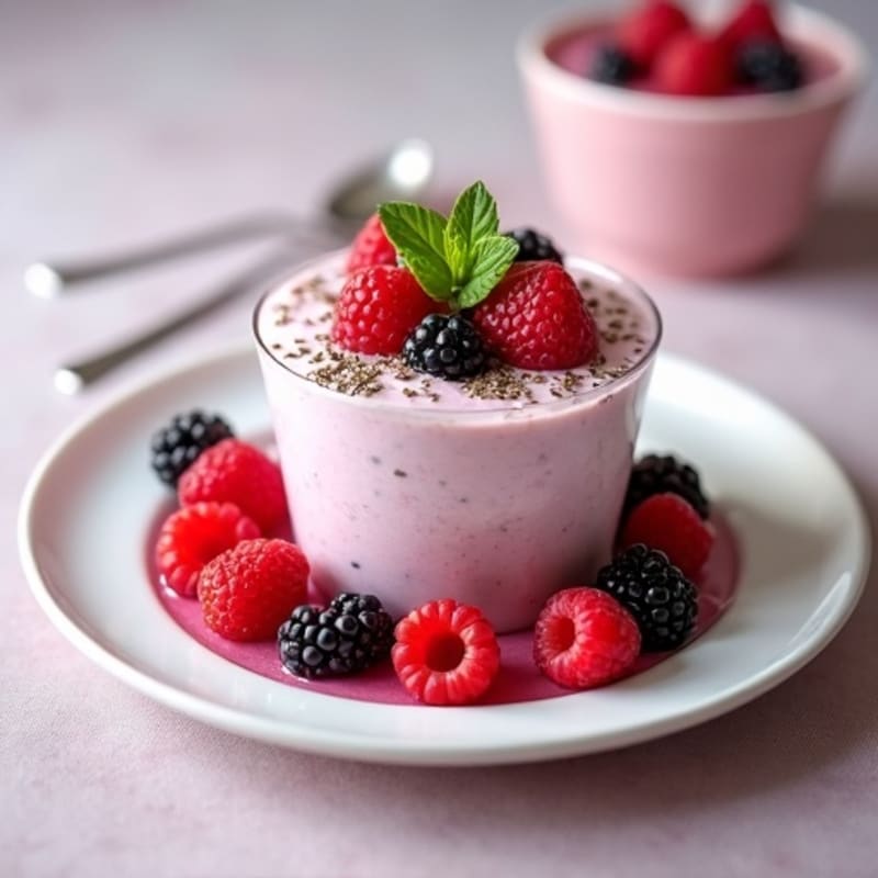 Cottage Cheese Protein Mousse with Mixed Berries