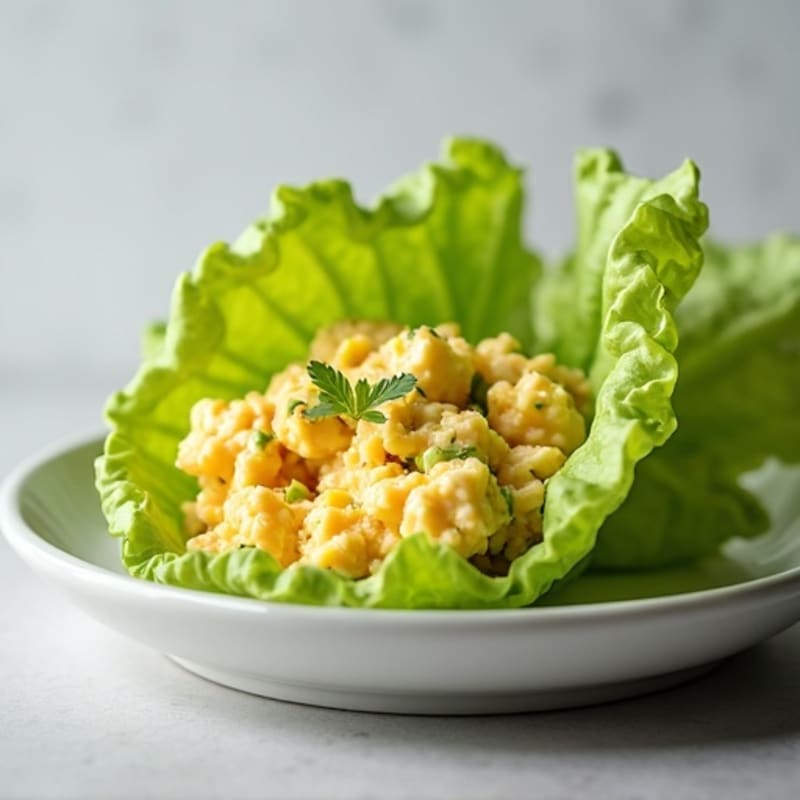 Creamy Egg Salad Lettuce Wraps