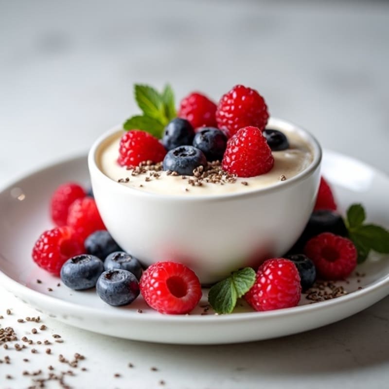 Silky Protein Yogurt with Mixed Berries