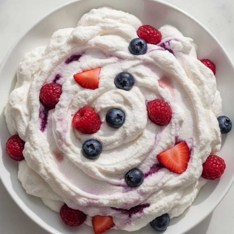 Greek Yogurt Protein Mousse with Mixed Berries