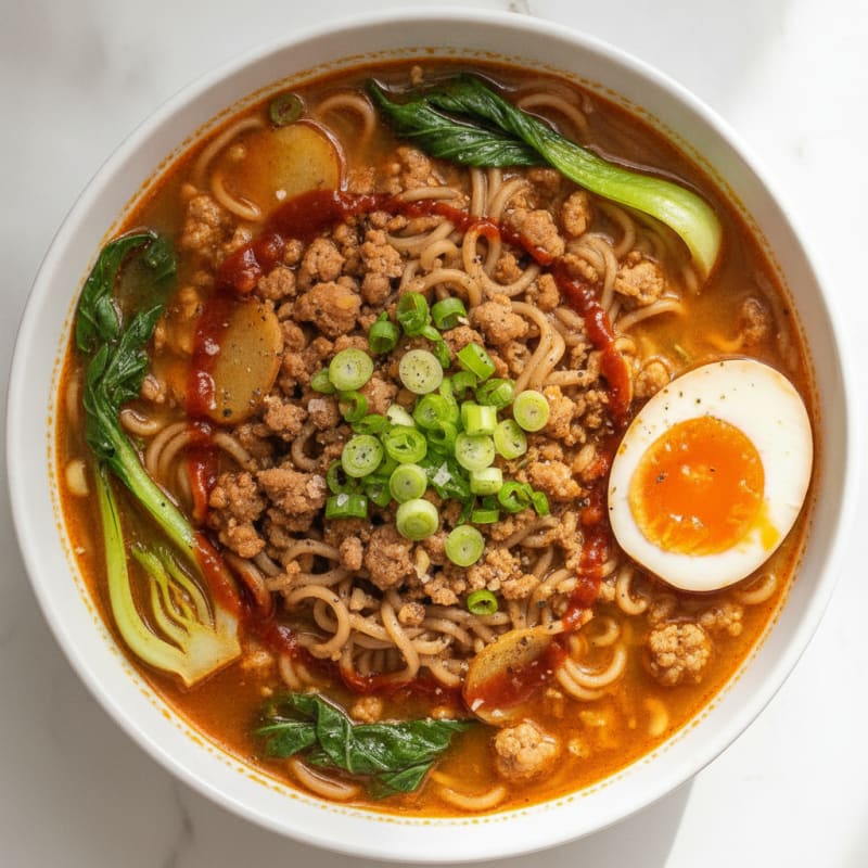 Sriracha Pork Ramen Soup