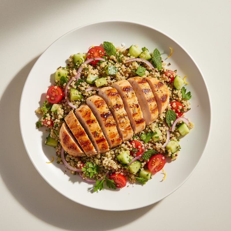 Lemon Herb Chicken and Quinoa Salad