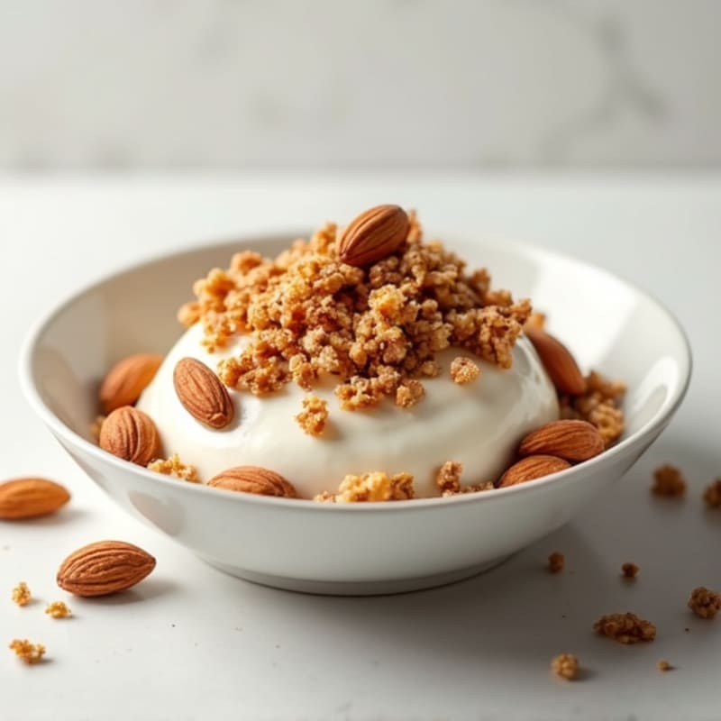 Greek Yogurt with Protein Granola and Almonds