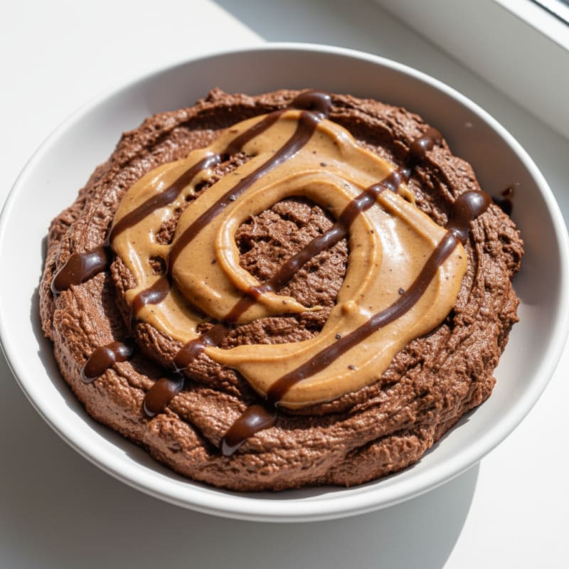 Chocolate Protein Mousse with Almond Butter