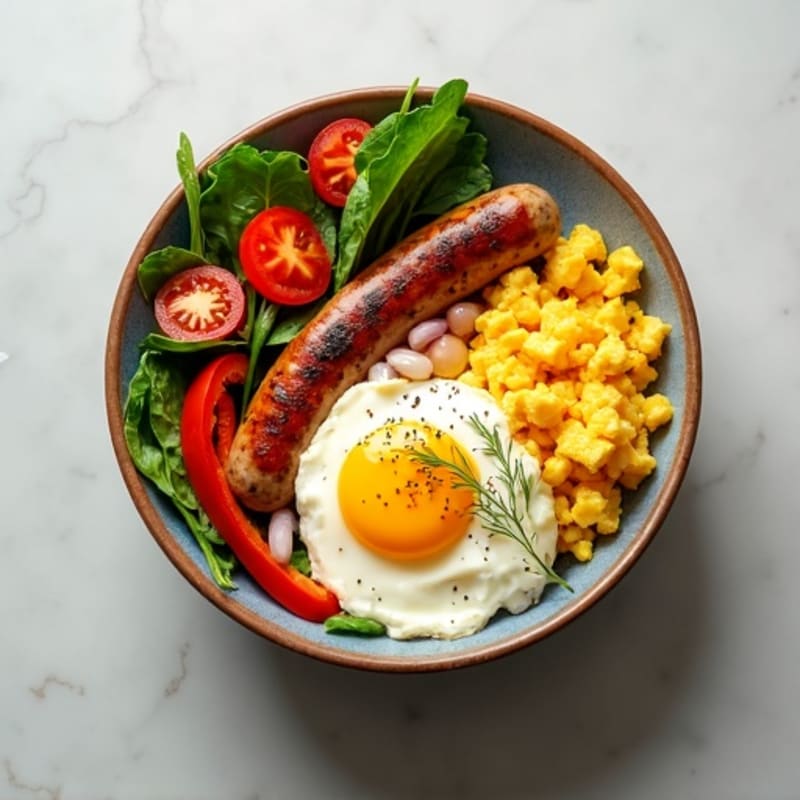 Protein-Packed Veggie and Egg White Scramble Bowl