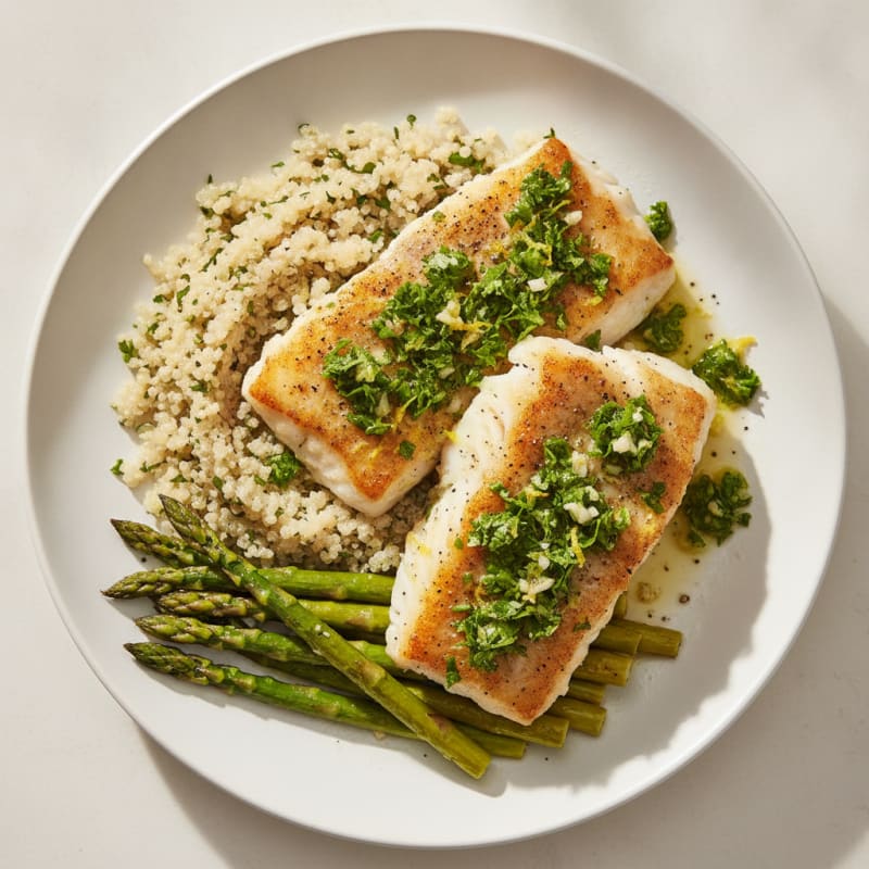 Baked Cod with Lemon-Herb Gremolata