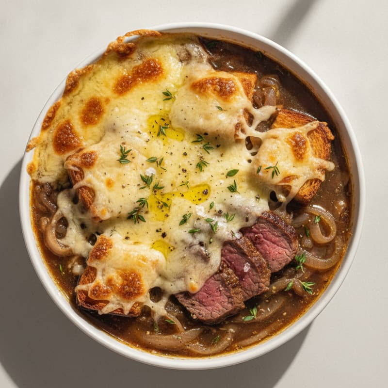 Caramelized Onion and Gruyere Soup