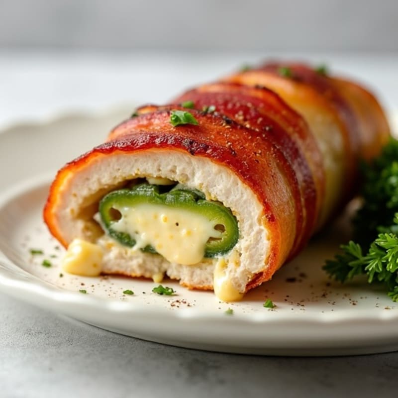 Creamy Jalapeño Stuffed Chicken with Crispy Bacon