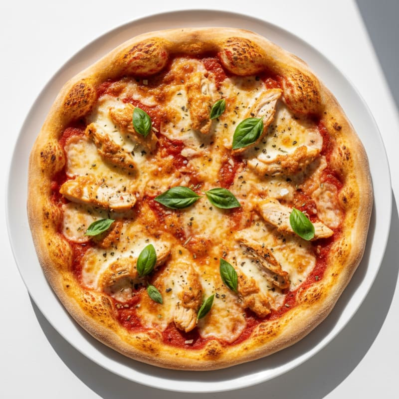 Golden Crispy Margherita Pizza