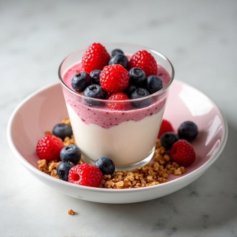 Greek Yogurt Protein Parfait with Mixed Berries