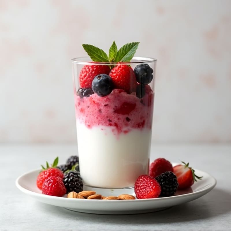 Greek Yogurt Protein Parfait with Mixed Berries