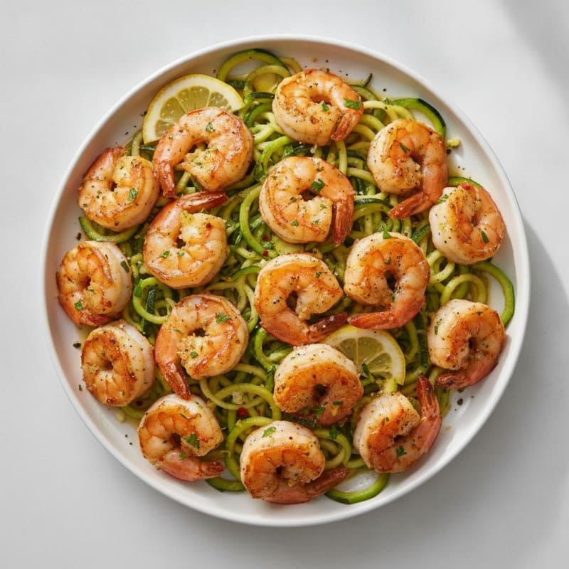Garlic Herb Shrimp with Zucchini Noodles