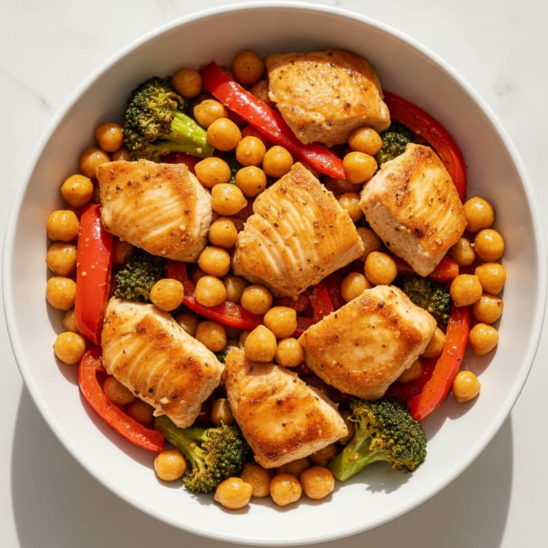Roasted Vegetable and Chickpea Power Bowl